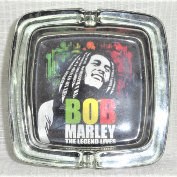 THICK Vintage BOB MARLEY Ashtray Vintage Reggae Music Vintage Ashtray Jamaican - Picture 1 of 2